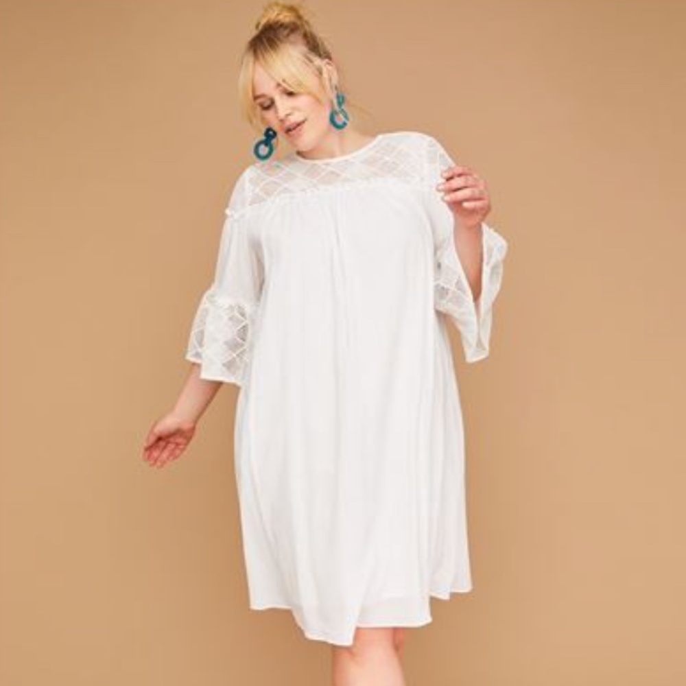 Lane Bryant crinkle cotton swing dress, size 12-14